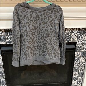 Maurices Charcoal Leopard Print Sweater